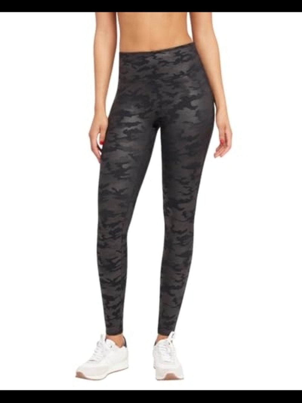 Spanx High-Waist Camo Performance Leggings - Black